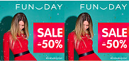 В FUNDAY SALE до 50%